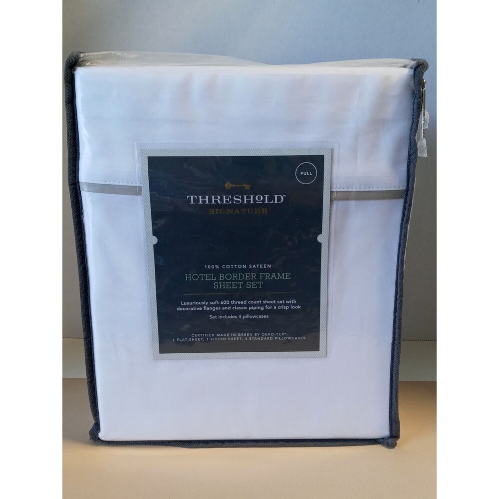 threshold cotton sateen sheet
